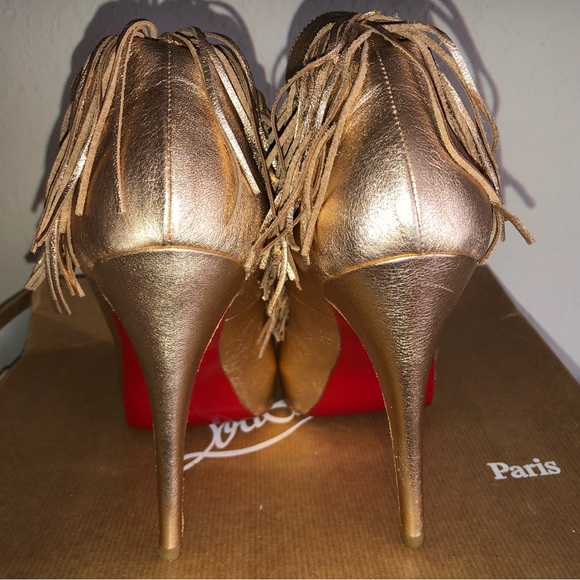 Christian Louboutin Short Tina 120 Fringe Pumps           New with Tags - Picture 3 of 8